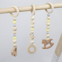 Load image into Gallery viewer, 3 Pcs/set Nordic Baby Gym Frame Game Pendants Sensory Nursery Ring-pull Toy Wooden Clothes Rack Kids Room Decoration Gifts
