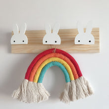 Load image into Gallery viewer, Kids Room Decorative Wooden Hooks White Bunny Dinosaur Natural Wood Hooks For Baby Boys Kids Nursery Room Storage Decoration
