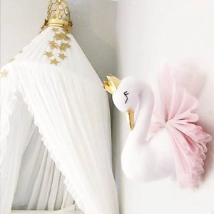 40CM Golden Crown Swan Doll Flamingo Wall Hanging Decoration Nordic Style Swan Stuffed Toy Birthday Gift Baby Room Nursery Decor