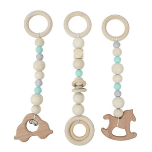 3 Pcs/set Nordic Baby Gym Frame Game Pendants Sensory Nursery Ring-pull Toy Wooden Clothes Rack Kids Room Decoration Gifts