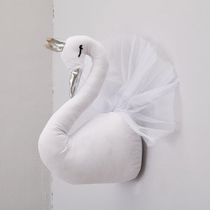 40CM Golden Crown Swan Doll Flamingo Wall Hanging Decoration Nordic Style Swan Stuffed Toy Birthday Gift Baby Room Nursery Decor