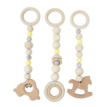 Load image into Gallery viewer, 3 Pcs/set Nordic Baby Gym Frame Game Pendants Sensory Nursery Ring-pull Toy Wooden Clothes Rack Kids Room Decoration Gifts
