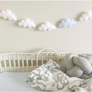 INS Nordic Felt Cloud Garlands String Baby Kids Room Decoration Wall Hanging Ornaments Nursery Decor Party Banner Photo Props