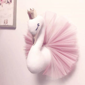 40CM Golden Crown Swan Doll Flamingo Wall Hanging Decoration Nordic Style Swan Stuffed Toy Birthday Gift Baby Room Nursery Decor