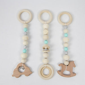 3 Pcs/set Nordic Baby Gym Frame Game Pendants Sensory Nursery Ring-pull Toy Wooden Clothes Rack Kids Room Decoration Gifts