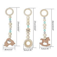 Load image into Gallery viewer, 3 Pcs/set Nordic Baby Gym Frame Game Pendants Sensory Nursery Ring-pull Toy Wooden Clothes Rack Kids Room Decoration Gifts
