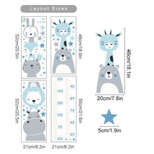 Load image into Gallery viewer, Cartoon Baby Height Measurement Lion Animals Wall Sticker Stars Vinyl Children Nursery Art Decals for Kids Room Home Decoration
