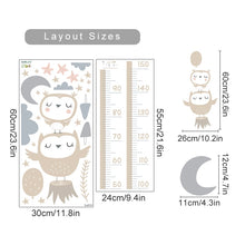 Load image into Gallery viewer, Cartoon Baby Height Measurement Lion Animals Wall Sticker Stars Vinyl Children Nursery Art Decals for Kids Room Home Decoration
