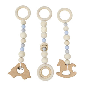 3 Pcs/set Nordic Baby Gym Frame Game Pendants Sensory Nursery Ring-pull Toy Wooden Clothes Rack Kids Room Decoration Gifts