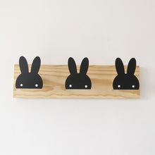 Load image into Gallery viewer, Kids Room Decorative Wooden Hooks White Bunny Dinosaur Natural Wood Hooks For Baby Boys Kids Nursery Room Storage Decoration
