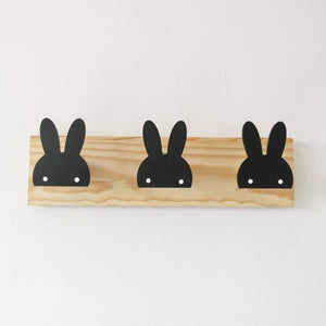 Kids Room Decorative Wooden Hooks White Bunny Dinosaur Natural Wood Hooks For Baby Boys Kids Nursery Room Storage Decoration