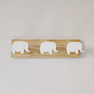 Kids Room Decorative Wooden Hooks White Bunny Dinosaur Natural Wood Hooks For Baby Boys Kids Nursery Room Storage Decoration