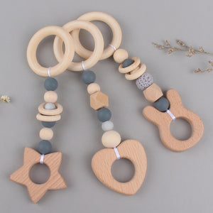 3 Pcs/set Nordic Baby Gym Frame Game Pendants Sensory Nursery Ring-pull Toy Wooden Clothes Rack Kids Room Decoration Gifts