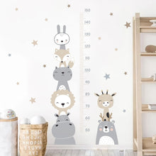 Load image into Gallery viewer, Cartoon Baby Height Measurement Lion Animals Wall Sticker Stars Vinyl Children Nursery Art Decals for Kids Room Home Decoration
