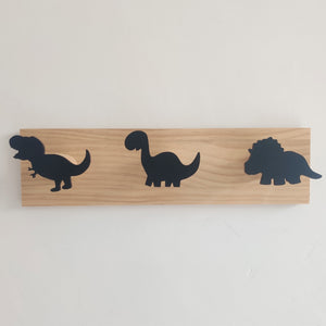 Kids Room Decorative Wooden Hooks White Bunny Dinosaur Natural Wood Hooks For Baby Boys Kids Nursery Room Storage Decoration