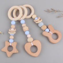 Load image into Gallery viewer, 3 Pcs/set Nordic Baby Gym Frame Game Pendants Sensory Nursery Ring-pull Toy Wooden Clothes Rack Kids Room Decoration Gifts
